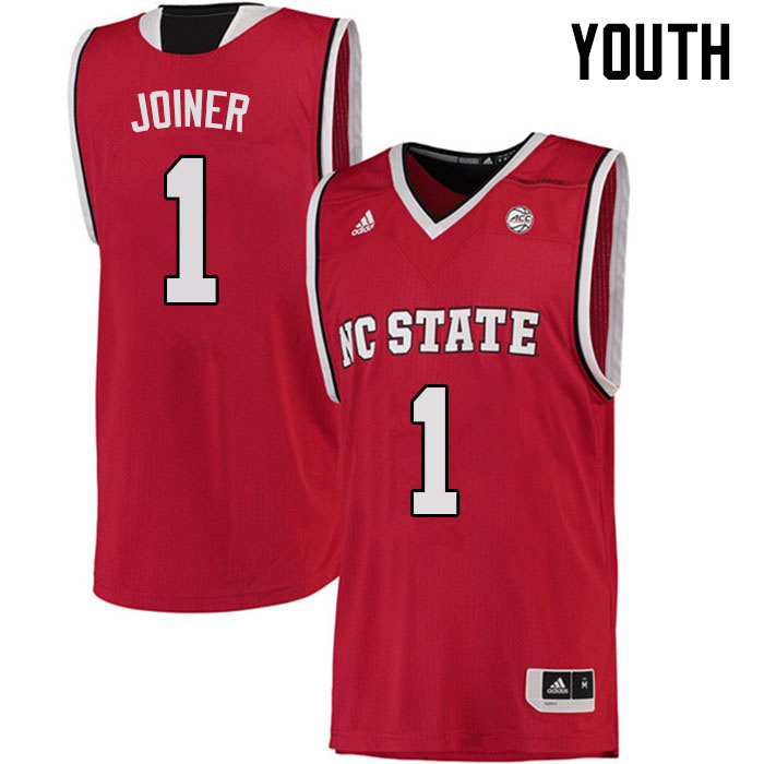 Youth #1 Jarkel Joiner NC State Wolfpack College Basketball Jerseys Sale-Red